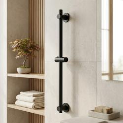 Aquanello Eterna Bară glisantă cu racord de apă 620 mm negru mat ET2710-10